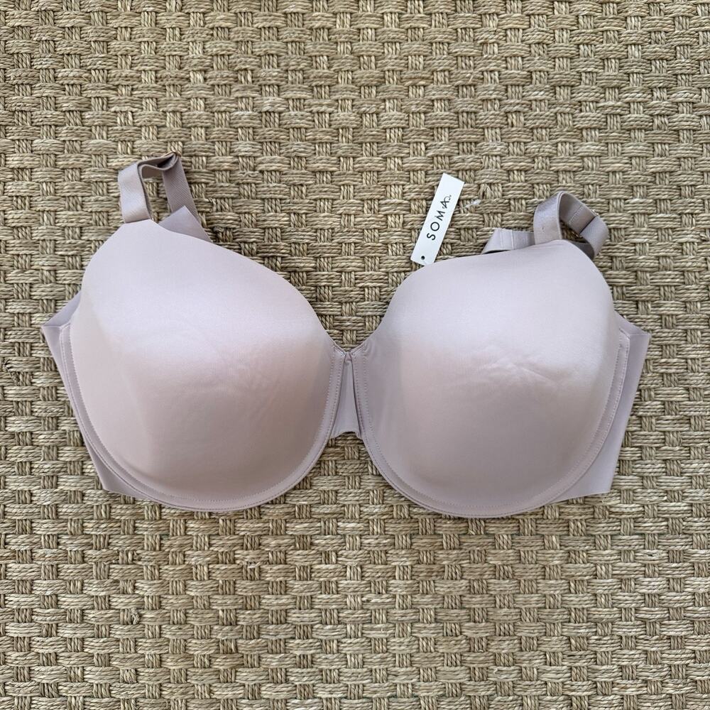 NWT Soma Vanishing 360 Perfect Coverage Bra Size 40G Adobe Rose